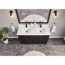 Load image into Gallery viewer, Legion Furniture WS2512-60-TB 60&quot; TRICORN BLACK FINISH SOLID WOOD SINK VANITY WITH 1&quot; ARTIFICIAL STONE TOP