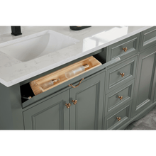 Load image into Gallery viewer, Legion Furniture WS2514-72-PG 72&quot; PEWTER GREEN FINISH SOLID WOOD SINK VANITY  WITH 1&#39; ARTIFICIAL STONE TOP