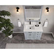 Load image into Gallery viewer, Legion Furniture WS2514-36-CD 36&quot; CADET FINISH SOLID WOOD SINK VANITY  WITH 1&#39; ARTIFICIAL STONE TOP