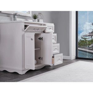 Legion Furniture WS2514-36-DW 36" DREAMY WHITE FINISH SOLID WOOD SINK VANITY WITH 1" ARTIFICIAL STONE TOP