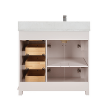 Load image into Gallery viewer, Legion Furniture WS2514-36-DW 36&quot; DREAMY WHITE FINISH SOLID WOOD SINK VANITY WITH 1&quot; ARTIFICIAL STONE TOP