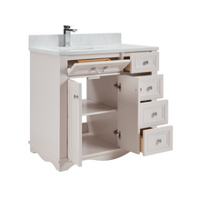 Load image into Gallery viewer, Legion Furniture WS2514-36-DW 36&quot; DREAMY WHITE FINISH SOLID WOOD SINK VANITY WITH 1&quot; ARTIFICIAL STONE TOP