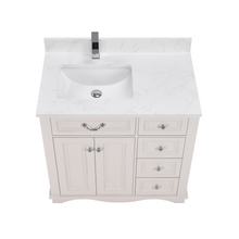 Load image into Gallery viewer, Legion Furniture WS2514-36-DW 36&quot; DREAMY WHITE FINISH SOLID WOOD SINK VANITY WITH 1&quot; ARTIFICIAL STONE TOP