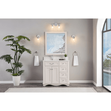 Load image into Gallery viewer, Legion Furniture WS2514-36-DW 36&quot; DREAMY WHITE FINISH SOLID WOOD SINK VANITY WITH 1&quot; ARTIFICIAL STONE TOP