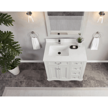 Load image into Gallery viewer, Legion Furniture WS2514-36-SS 36&quot; SILVER STRAND FINISH SOLID WOOD SINK VANITY WITH 1&quot; ARTIFICIAL STONE TOP