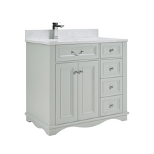 Load image into Gallery viewer, Legion Furniture WS2514-36-SS 36&quot; SILVER STRAND FINISH SOLID WOOD SINK VANITY WITH 1&quot; ARTIFICIAL STONE TOP