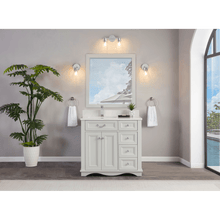 Load image into Gallery viewer, Legion Furniture WS2514-36-SS 36&quot; SILVER STRAND FINISH SOLID WOOD SINK VANITY WITH 1&quot; ARTIFICIAL STONE TOP