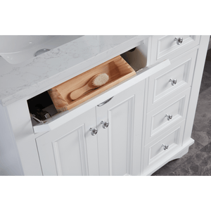 Legion Furniture WS2514-36-W 36" WHITE FINISH SOLID WOOD SINK VANITY WITH 1" ARTIFICIAL STONE TOP