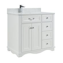 Load image into Gallery viewer, Legion Furniture WS2514-36-W 36&quot; WHITE FINISH SOLID WOOD SINK VANITY WITH 1&quot; ARTIFICIAL STONE TOP