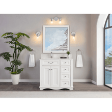 Load image into Gallery viewer, Legion Furniture WS2514-36-W 36&quot; WHITE FINISH SOLID WOOD SINK VANITY WITH 1&quot; ARTIFICIAL STONE TOP