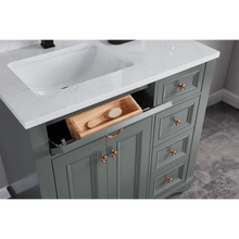 Load image into Gallery viewer, Legion Furniture WS2514-36-PG 36&quot; PEWTER GREEN FINISH SOLID WOOD SINK VANITY  WITH 1&#39; ARTIFICIAL STONE TOP