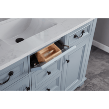 Load image into Gallery viewer, Legion Furniture WS2514-48-CD 48&quot; CADET FINISH SOLID WOOD SINK VANITY  WITH 1&#39; ARTIFICIAL STONE TOP