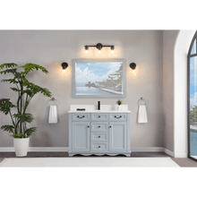 Load image into Gallery viewer, Legion Furniture WS2514-48-CD 48&quot; CADET FINISH SOLID WOOD SINK VANITY  WITH 1&#39; ARTIFICIAL STONE TOP