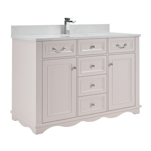 Legion Furniture WS2514-48-DW 48" DREAMY WHITE FINISH SOLID WOOD SINK VANITY WITH 1" ARTIFICIAL STONE TOP