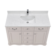 Load image into Gallery viewer, Legion Furniture WS2514-48-DW 48&quot; DREAMY WHITE FINISH SOLID WOOD SINK VANITY WITH 1&quot; ARTIFICIAL STONE TOP