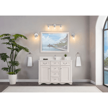 Load image into Gallery viewer, Legion Furniture WS2514-48-DW 48&quot; DREAMY WHITE FINISH SOLID WOOD SINK VANITY WITH 1&quot; ARTIFICIAL STONE TOP