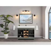 Load image into Gallery viewer, Legion Furniture WS2514-48-PG 48&quot; PEWTER GREEN FINISH SOLID WOOD SINK VANITY  WITH 1&#39; ARTIFICIAL STONE TOP