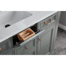 Load image into Gallery viewer, Legion Furniture WS2514-48-PG 48&quot; PEWTER GREEN FINISH SOLID WOOD SINK VANITY  WITH 1&#39; ARTIFICIAL STONE TOP