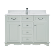 Load image into Gallery viewer, Legion Furniture WS2514-48-SS 48&quot; SILVER STRAND FINISH SOLID WOOD SINK VANITY WITH 1&quot; ARTIFICIAL STONE TOP