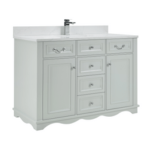 Load image into Gallery viewer, Legion Furniture WS2514-48-SS 48&quot; SILVER STRAND FINISH SOLID WOOD SINK VANITY WITH 1&quot; ARTIFICIAL STONE TOP