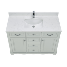 Load image into Gallery viewer, Legion Furniture WS2514-48-SS 48&quot; SILVER STRAND FINISH SOLID WOOD SINK VANITY WITH 1&quot; ARTIFICIAL STONE TOP