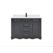 Load image into Gallery viewer, Legion Furniture WS2514-48-TB 48&quot; TRICORN BLACK FINISH SOLID WOOD SINK VANITY WITH 1&quot; ARTIFICIAL STONE TOP