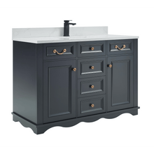 Load image into Gallery viewer, Legion Furniture WS2514-48-TB 48&quot; TRICORN BLACK FINISH SOLID WOOD SINK VANITY WITH 1&quot; ARTIFICIAL STONE TOP