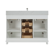 Load image into Gallery viewer, Legion Furniture WS2514-48-W 48&quot; WHITE FINISH SOLID WOOD SINK VANITY WITH 1&quot; ARTIFICIAL STONE TOP