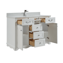 Load image into Gallery viewer, Legion Furniture WS2514-48-W 48&quot; WHITE FINISH SOLID WOOD SINK VANITY WITH 1&quot; ARTIFICIAL STONE TOP