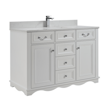 Load image into Gallery viewer, Legion Furniture WS2514-48-W 48&quot; WHITE FINISH SOLID WOOD SINK VANITY WITH 1&quot; ARTIFICIAL STONE TOP