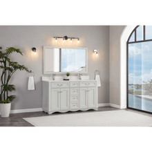 Load image into Gallery viewer, Legion Furniture WS2514-60-SS 60&quot; SILVER STRAND FINISH SOLID WOOD SINK VANITY WITH 1&quot; ARTIFICIAL STONE TOP