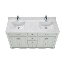 Load image into Gallery viewer, Legion Furniture WS2514-60-SS 60&quot; SILVER STRAND FINISH SOLID WOOD SINK VANITY WITH 1&quot; ARTIFICIAL STONE TOP