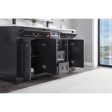 Load image into Gallery viewer, Legion Furniture WS2514-60-TB 60&quot; TRICORN BLACK FINISH SOLID WOOD SINK VANITY WITH 1&quot; ARTIFICIAL STONE TOP