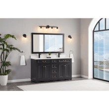 Load image into Gallery viewer, Legion Furniture WS2514-60-TB 60&quot; TRICORN BLACK FINISH SOLID WOOD SINK VANITY WITH 1&quot; ARTIFICIAL STONE TOP