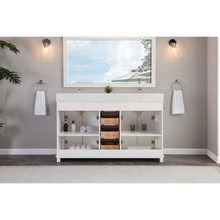 Load image into Gallery viewer, Legion Furniture WS2514-60-W 60&quot; WHITE FINISH SOLID WOOD SINK VANITY WITH 1&quot; ARTIFICIAL STONE TOP