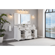 Load image into Gallery viewer, Legion Furniture WS2514-60-W 60&quot; WHITE FINISH SOLID WOOD SINK VANITY WITH 1&quot; ARTIFICIAL STONE TOP