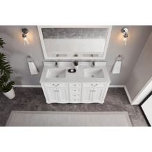 Load image into Gallery viewer, Legion Furniture WS2514-60-W 60&quot; WHITE FINISH SOLID WOOD SINK VANITY WITH 1&quot; ARTIFICIAL STONE TOP