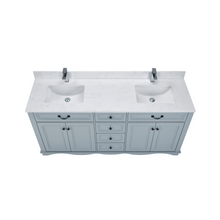 Load image into Gallery viewer, Legion Furniture WS2514-72-CD 72&quot; CADET FINISH SOLID WOOD SINK VANITY  WITH 1&#39; ARTIFICIAL STONE TOP