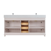 Load image into Gallery viewer, Legion Furniture WS2514-72-DW 72&quot; DREAMY WHITE FINISH SOLID WOOD SINK VANITY  WITH 1&#39; ARTIFICIAL STONE TOP