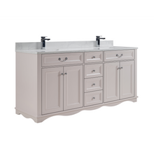 Load image into Gallery viewer, Legion Furniture WS2514-72-DW 72&quot; DREAMY WHITE FINISH SOLID WOOD SINK VANITY  WITH 1&#39; ARTIFICIAL STONE TOP