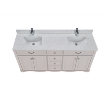 Load image into Gallery viewer, Legion Furniture WS2514-72-DW 72&quot; DREAMY WHITE FINISH SOLID WOOD SINK VANITY  WITH 1&#39; ARTIFICIAL STONE TOP