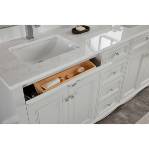 Legion Furniture WS2514-72-SS 72" SILVER STRAND FINISH SOLID WOOD SINK VANITY  WITH 1' ARTIFICIAL STONE TOP