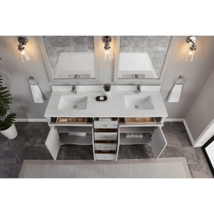 Legion Furniture WS2514-72-SS 72" SILVER STRAND FINISH SOLID WOOD SINK VANITY  WITH 1' ARTIFICIAL STONE TOP