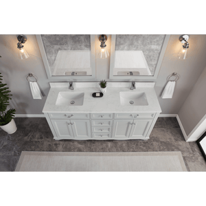 Legion Furniture WS2514-72-SS 72" SILVER STRAND FINISH SOLID WOOD SINK VANITY  WITH 1' ARTIFICIAL STONE TOP