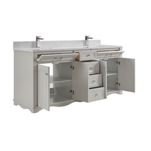 Load image into Gallery viewer, Legion Furniture WS2514-72-SS 72&quot; SILVER STRAND FINISH SOLID WOOD SINK VANITY  WITH 1&#39; ARTIFICIAL STONE TOP
