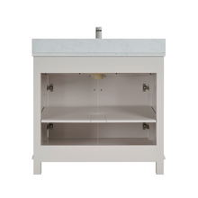 Load image into Gallery viewer, Legion Furniture WS2515-36-DW 36&quot; DREAMY WHITE FINISH SOLID WOOD SINK VANITY  WITH 1&#39; ARTIFICIAL STONE TOP