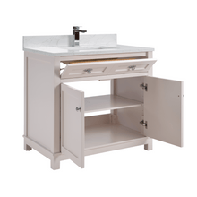 Load image into Gallery viewer, Legion Furniture WS2515-36-DW 36&quot; DREAMY WHITE FINISH SOLID WOOD SINK VANITY  WITH 1&#39; ARTIFICIAL STONE TOP