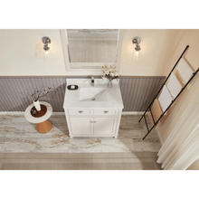 Load image into Gallery viewer, Legion Furniture WS2515-36-DW 36&quot; DREAMY WHITE FINISH SOLID WOOD SINK VANITY  WITH 1&#39; ARTIFICIAL STONE TOP