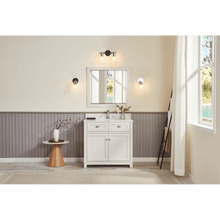 Load image into Gallery viewer, Legion Furniture WS2515-36-DW 36&quot; DREAMY WHITE FINISH SOLID WOOD SINK VANITY  WITH 1&#39; ARTIFICIAL STONE TOP