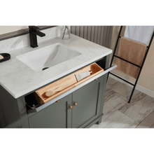 Load image into Gallery viewer, Legion Furniture WS2515-36-PG 36&quot; PEWTER GREEN FINISH SOLID WOOD SINK VANITY  WITH 1&#39; ARTIFICIAL STONE TOP